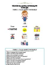 Giáo án Tiếng Anh Lớp 4 - Speaking and Listening